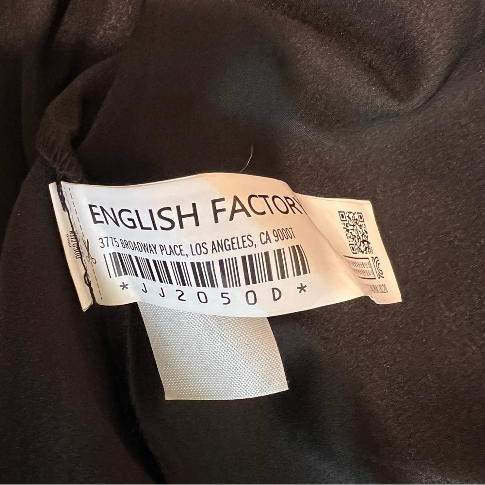 English Factory Black Floral Shift Dress with Pink Flowers - Picture 15 of 16